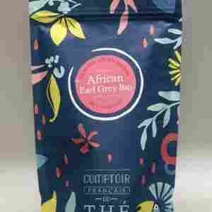 Présentation d'un sachet du thé rooibos African Earl Grey bio.