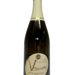 Description d'une photo d'une bouteille "Vouvray Cuvée Mathilde demi-sec" de 75cl