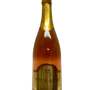 Description d'une photo d'une bouteille de "Vouvray Rosé demi-sec" de 75cl.