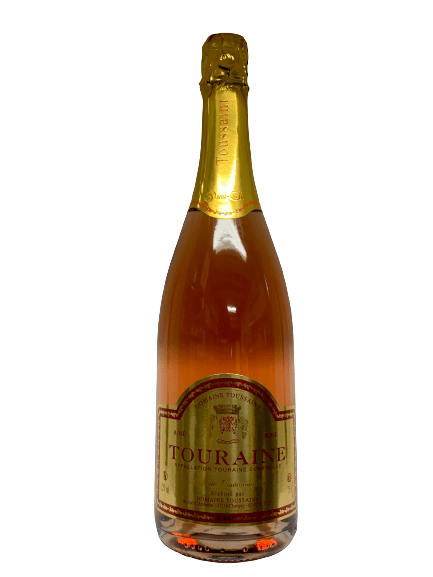 Description d'une photo d'une bouteille de "Vouvray Rosé demi-sec" de 75cl.