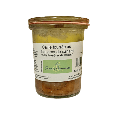 Caille fourrée au foie gras de canard